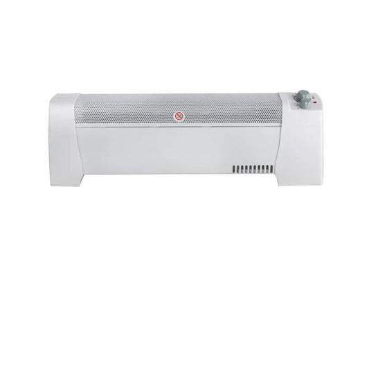 HKM-518099 1500W Electric Baseboard Heater with Adjustable Thermostat and Safety Features for Bedrooms and Bathrooms