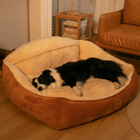 HKM-5182397 Large Dog Bed with Removable Washable Mattress for Winter Comfort