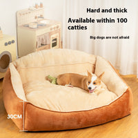 HKM-5182397 Large Dog Bed with Removable Washable Mattress for Winter Comfort