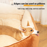 HKM-5182397 Large Dog Bed with Removable Washable Mattress for Winter Comfort
