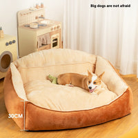 HKM-5182397 Large Dog Bed with Removable Washable Mattress for Winter Comfort