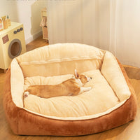 HKM-5182397 Large Dog Bed with Removable Washable Mattress for Winter Comfort