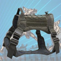 HKM-5182525 Tactical Outdoor Dog Vest in Black, Brown, Green, and Camouflage - Sizes M, L, XL Available