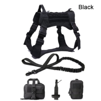 HKM-5182525 Tactical Outdoor Dog Vest in Black, Brown, Green, and Camouflage - Sizes M, L, XL Available