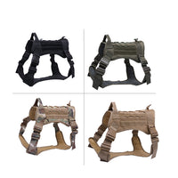 HKM-5182525 Tactical Outdoor Dog Vest in Black, Brown, Green, and Camouflage - Sizes M, L, XL Available