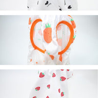 HKM-5182909 Anti-Lint Cartoon PET Vest in Black Heart, Carrot, and Strawberry - Sizes S to 11XL