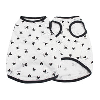 HKM-5182909 Anti-Lint Cartoon PET Vest in Black Heart, Carrot, and Strawberry - Sizes S to 11XL