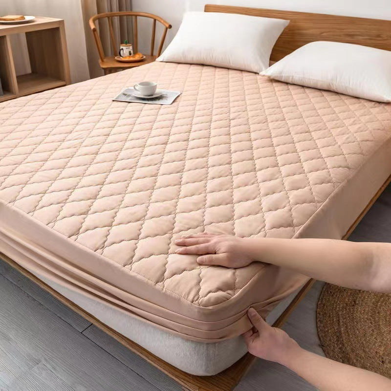 HKM-518291 Waterproof Mattress Protector with Geometric Pattern - Dust and Urine-Proof Bedspread for 5-25cm Mattresses