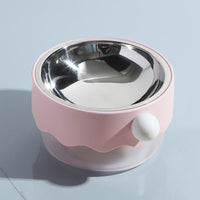 HKM-5184317 Stainless Steel Automatic Pet Bowl for Cats and Dogs - Available in White and Pink