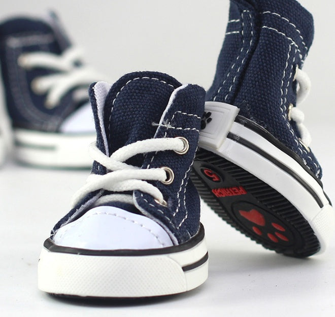 HKM-5184957 Pet Denim Cowboy Canvas Shoes for Dogs
