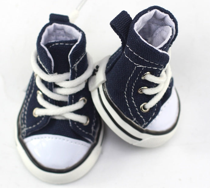 HKM-5184957 Pet Denim Cowboy Canvas Shoes for Dogs