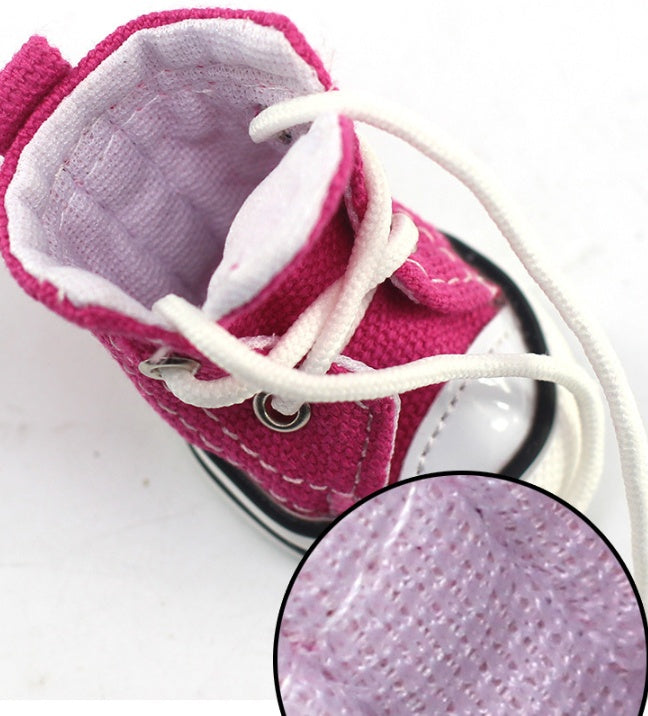 HKM-5184957 Pet Denim Cowboy Canvas Shoes for Dogs