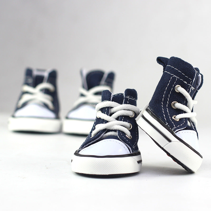 HKM-5184957 Pet Denim Cowboy Canvas Shoes for Dogs