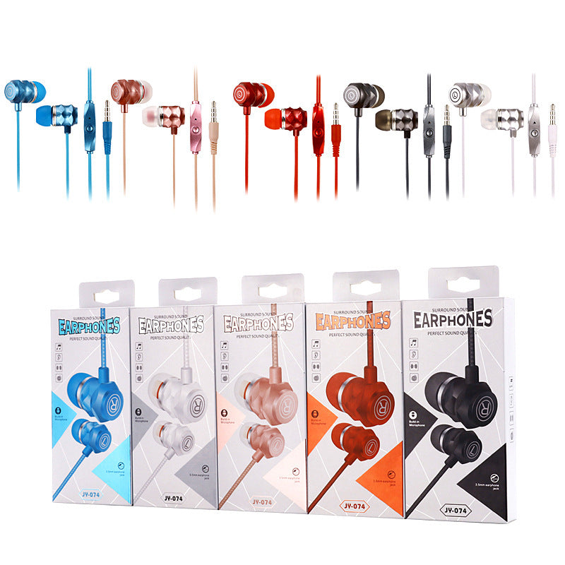 HKM-518547 Wired In-Ear Headset with Microphone for PC Use - 3.5mm Connector, 40mm Drivers, 1.8m Cord
