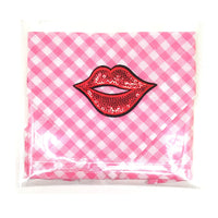 HKM-5185725 Valentine's Day Triangle Towel for Dogs – Stylish LOVE Design, Soft Cloth Material, Perfect for All Seasons