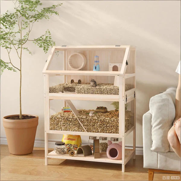 HKM-5186109 Hamster Cage with Spacious Design and Easy Access Features
