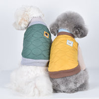HKM-5186493 Cozy Autumn & Winter Double Collar Waistcoat for Pets in Pink, Green & Yellow