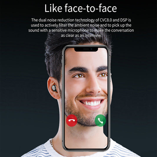 HKM-518675 Binaural Wireless Bluetooth Headset with Touch Control and 30 Hours Playback Time