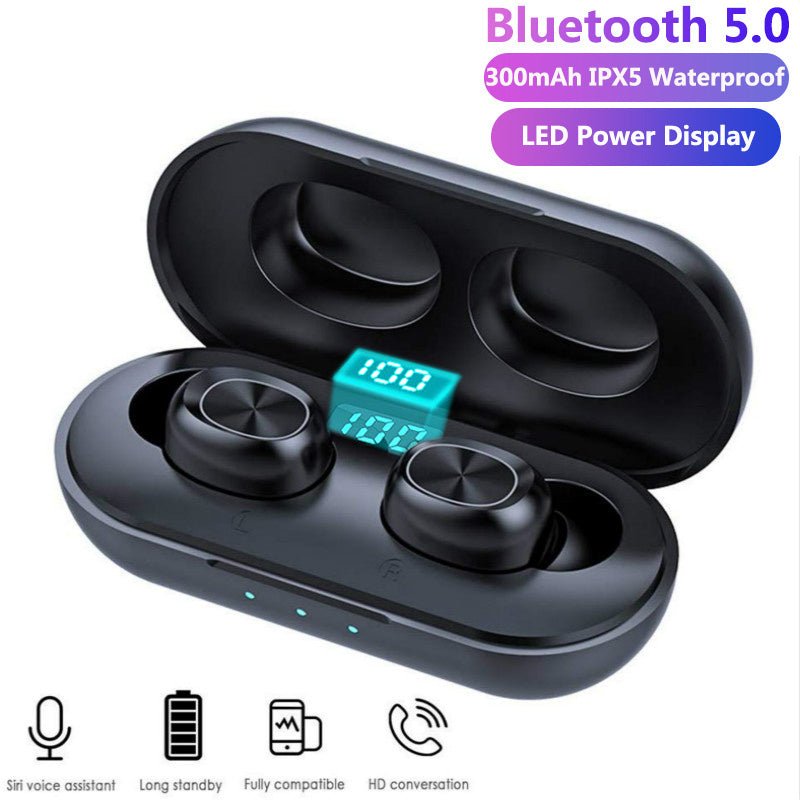 HKM-518675 Binaural Wireless Bluetooth Headset with Touch Control and 30 Hours Playback Time