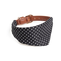 HKM-5187901 Polka Dot Triangle Scarf Collar and Leash Set for Dogs in Black, White, Red, Yellow