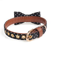 HKM-5187901 Polka Dot Triangle Scarf Collar and Leash Set for Dogs in Black, White, Red, Yellow