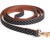 HKM-5187901 Polka Dot Triangle Scarf Collar and Leash Set for Dogs in Black, White, Red, Yellow