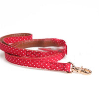 HKM-5187901 Polka Dot Triangle Scarf Collar and Leash Set for Dogs in Black, White, Red, Yellow
