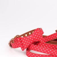 HKM-5187901 Polka Dot Triangle Scarf Collar and Leash Set for Dogs in Black, White, Red, Yellow