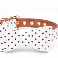 HKM-5187901 Polka Dot Triangle Scarf Collar and Leash Set for Dogs in Black, White, Red, Yellow