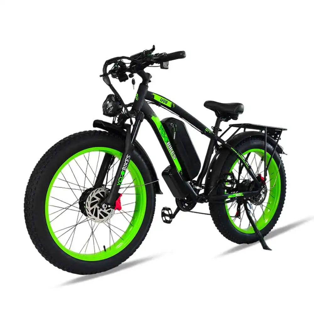 HKM-518803 2000W Dual Motor Electric Fat Tire Bike with 21 Speed, Hydraulic Brakes, and LCD Display