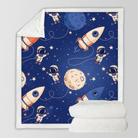 HKM-518803 Double-Sided Cartoon Arctic Velvet Blanket - Soft Polyester Fiber, Multiple Sizes Available