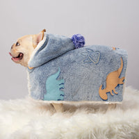 HKM-5188669 Luminous Pet Cloak Nightgown for Dogs - Warm Coral Fleece for Autumn & Winter