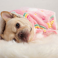 HKM-5188669 Luminous Pet Cloak Nightgown for Dogs - Warm Coral Fleece for Autumn & Winter