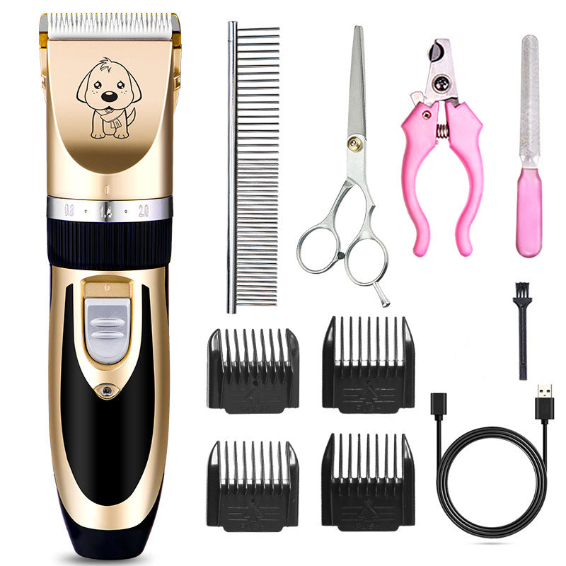 HKM-5189693 Rechargeable Cat Hair Clipper with Titanium Ceramic Blade and Adjustable Lengths