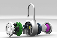 HKM-518995 Bluetooth Smart Padlock with Direction Button and Password Lock