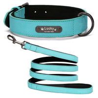 HKM-5190077 Eco-Friendly PU Dog Collar with Lychee Pattern for Large Dogs - Waterproof Inner Layer, Alloy Buckle