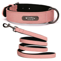 HKM-5190077 Eco-Friendly PU Dog Collar with Lychee Pattern for Large Dogs - Waterproof Inner Layer, Alloy Buckle