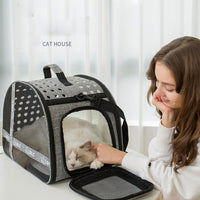 HKM-5190333 One Shoulder Portable Cat Travel Bag with Waterproof Oxford Cloth