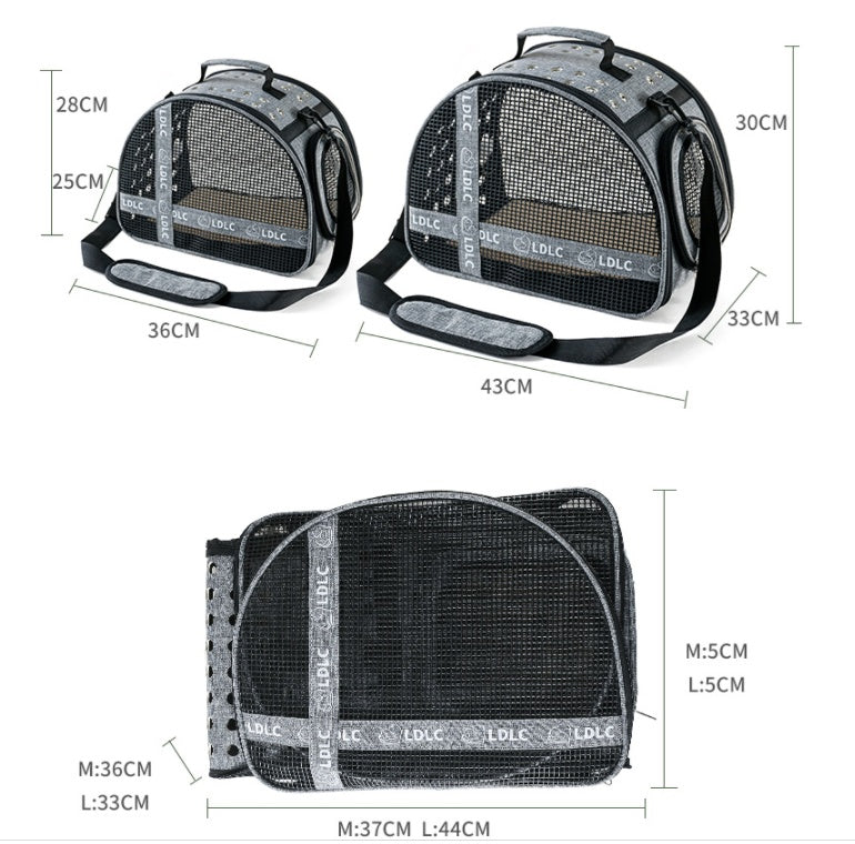 HKM-5190333 One Shoulder Portable Cat Travel Bag with Waterproof Oxford Cloth