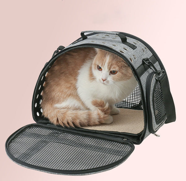 HKM-5190333 One Shoulder Portable Cat Travel Bag with Waterproof Oxford Cloth