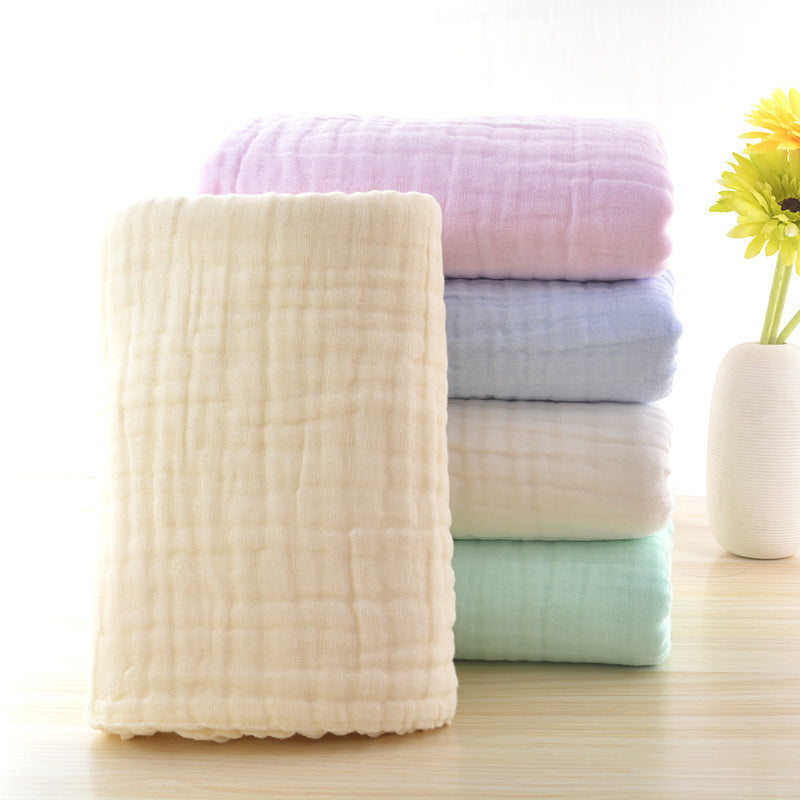 HKM-519059 Infant Cotton Quilt Blanket with Six-Layer Pleated Bubble Yarn, 110x110 cm