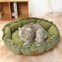 HKM-5191357 Reversible Donut Cat Bed for Indoor Cats – Versatile Dual-Use Design for Puppies and Kittens