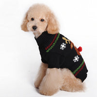 HKM-5191869 Christmas Poinsettias Pet Sweater - Cozy Acrylic Pullover for Dogs and Cats