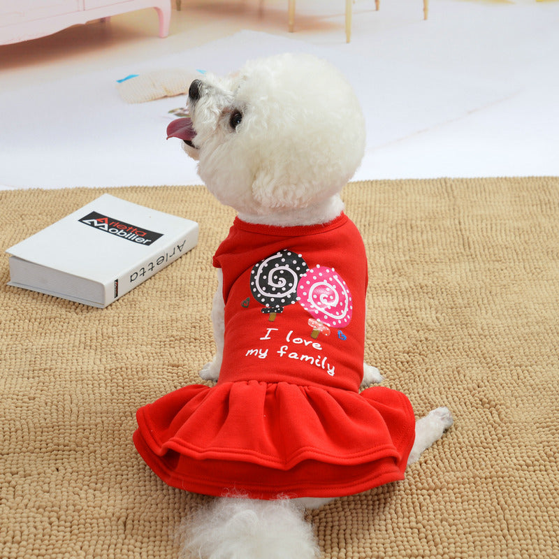 HKM-5192253 Casual Fleece Dog Dress in Princess Teddy Style for All Genders