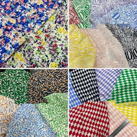 HKM-519315 Botanical Print Bubble Fabric for Children's Clothing, 100% Cotton, 128CM Wide