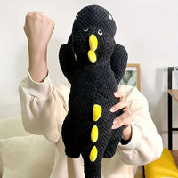 HKM-5193533 Black Plush Dinosaur Dog Toy - 50cm Interactive Pet Play Companion