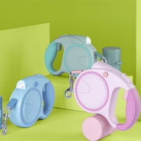 HKM-5193661 Automatic Retractable Pet Leash with Flashlight - Available in Multiple Colors