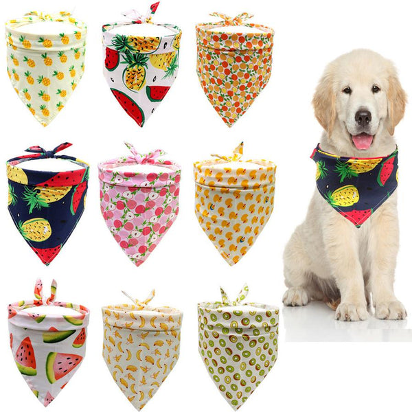 HKM-519379 Triangle Pet Saliva Towel - Soft Cotton for Small, Medium & Large Dogs