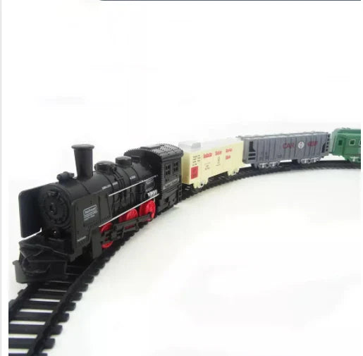 HKM-519443 Electric Railway Toy Train Set with Sound and Light for Kids Ages 2-13
