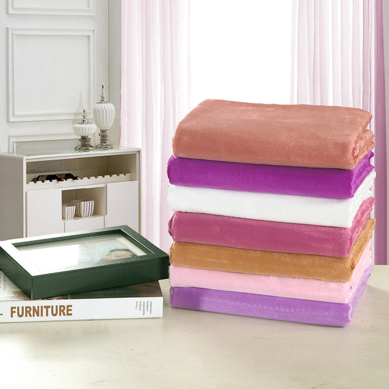 HKM-519443 Simple Style Beauty Salon Bedding Set in Soft Short Plush Fabric - Available in Various Colors